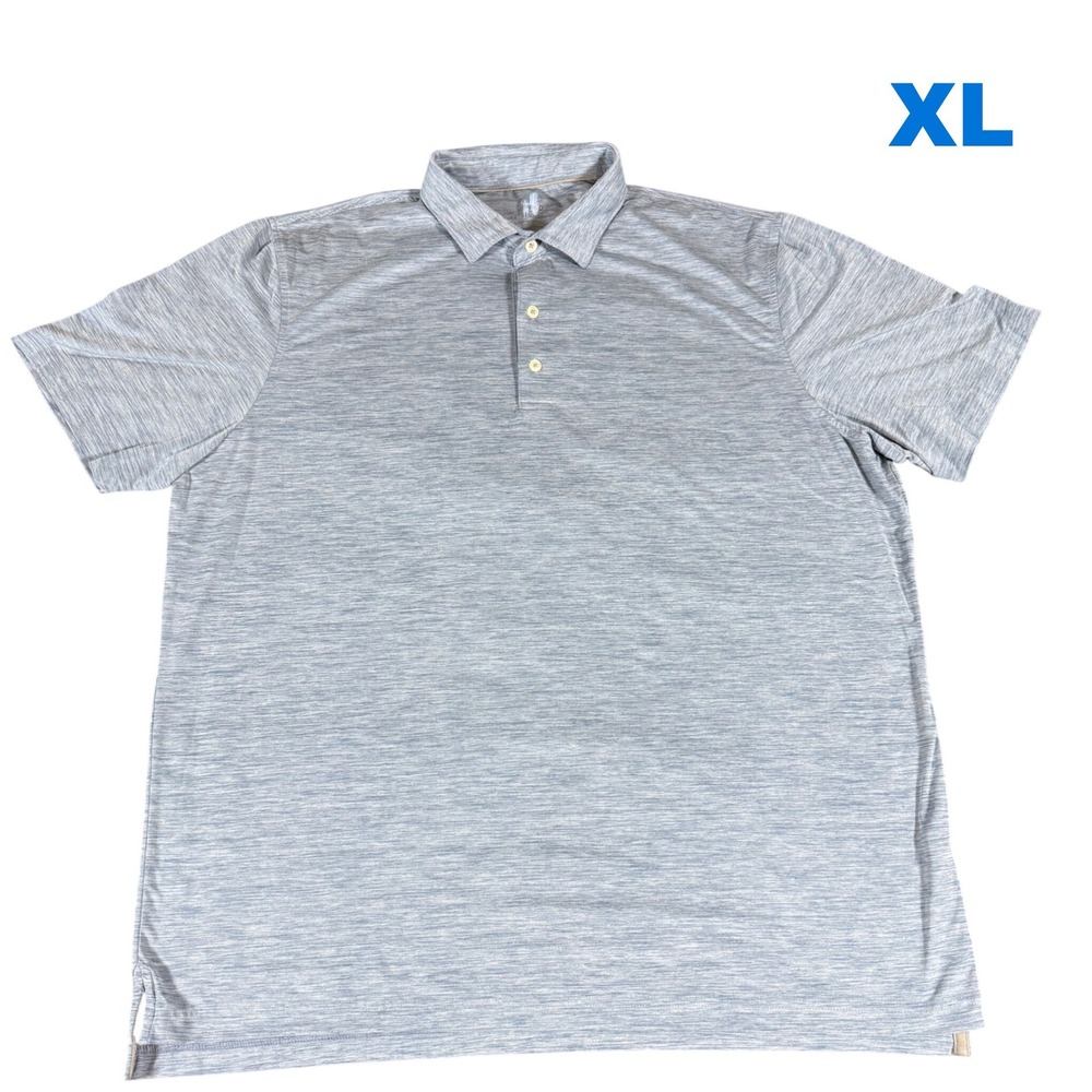 Johnnie-O Featherweight Huron Polo Mens XL Blue Golf Stretch‎ SPF 50 Performance